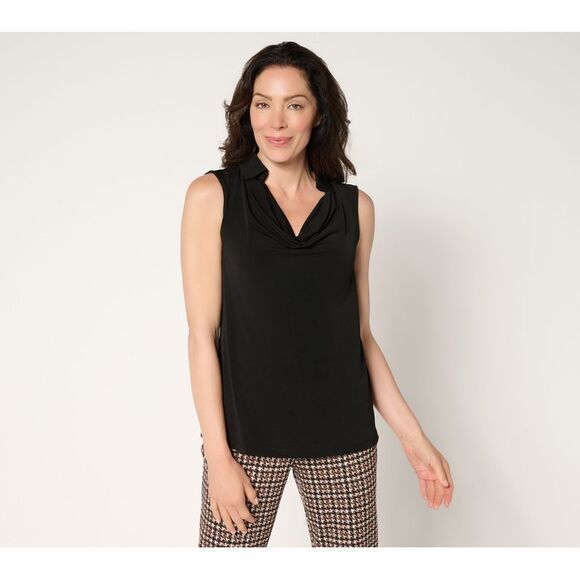 Susan Graver Tops - Susan Graver Women's Top Plus Sz 2X Liquid Knit Sleeveless Black A700416